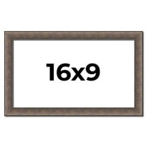 16x9 Frame Silver Real Wood Picture Frame Width 1.25 Inches | Interior Frame Depth 0.5 Inches |