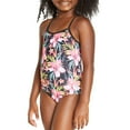 thumbnail image 2 of Hurley Girl's UPF 50+ Stretch Razor Back One-Piece Quick Dry Swimsuit (Black/Hyper Pink, 14/16), 2 of 4
