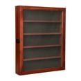 thumbnail image 2 of Emma + Oliver Medals Display Case, 14.4x17.7, Removable Shelves, Pin Back, Solid Pine Wood, Mahogany Finish, 2 of 15