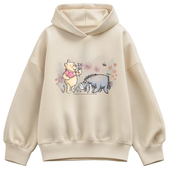 Winnie The Pooh - Winnie And Eeyore Field - Women's Oversized Fleece Hoodie Sweatshirt