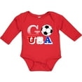 thumbnail image 3 of Inktastic Go, USA- Soccer, Football Boys or Girls Long Sleeve Baby Bodysuit, 3 of 5