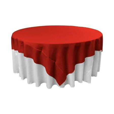 

TCpop90x90-RedP98 Polyester Poplin Square Tablecloth Red - 90 x 90 in.