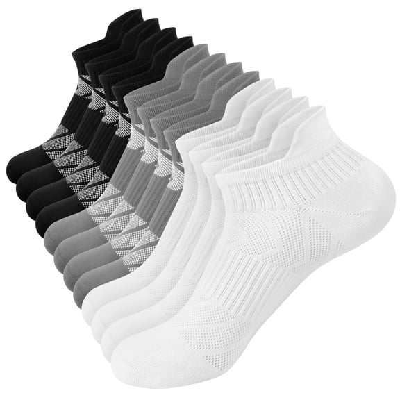 Loritta Secret 6 Pairs Women Ankle Socks with Arch Support Low Cut Running Athletic Socks for Women,Size 6-8