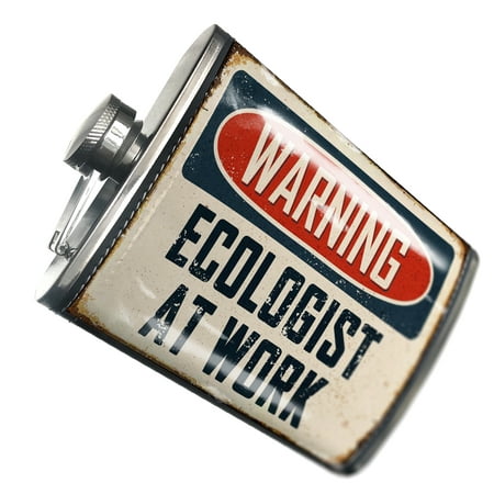 

NEONBLOND Flask Warning Ecologist At Work Vintage Fun Job Sign