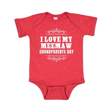 

Inktastic Grandparents Day I Love My Meemaw Gift Baby Boy or Baby Girl Bodysuit