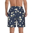 thumbnail image 3 of Kdxio Daisies Flowers Pattern Mens Casual Shorts - Drawstring Summer Beach Sports Shorts for Men, 3 of 9