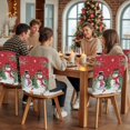 thumbnail image 5 of Christmas Winter Chair Covers Set of 4 Snowman Pine Needle Cardinal Xmas Tree Red Chair Back Covers Stretch Removable Washable Slipcovers Protector for Dining Room Kitchen Party Decor, 5 of 5