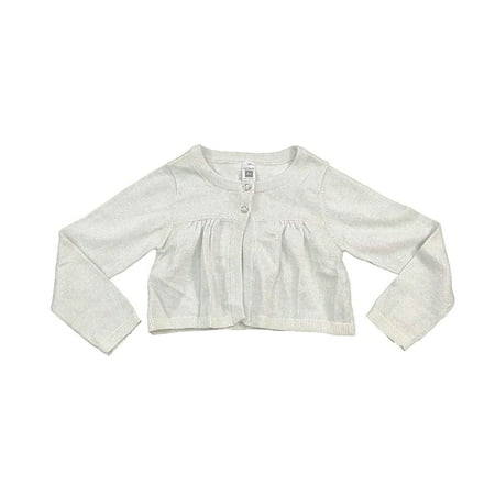 Carter's Girls White Sparkle Cardigan Sweater (6)