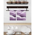 thumbnail image 3 of Purple Ombre Kitchen Dish Towels for Drying Dishes Set of 3, Modern Geometric Moire Abstract Art Waffle Weave Microfiber Hand Tea Bathroom Towels Quick Dry & Absorbent Towel 15.7x23.6, 3 of 7