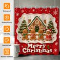 thumbnail image 2 of Tchckioa Christmas Gingerbread Red Shower Curtain,47x64 Inch Waterproof Hooks Bath Curtain for Bathroom, 2 of 5