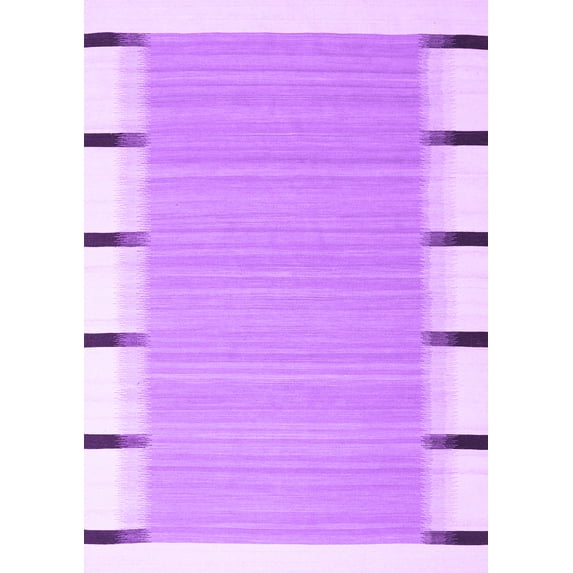 Ahgly Company Indoor Rectangle Abstract Purple Contemporary Area Rugs, 2' x 5'