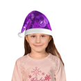 thumbnail image 5 of Honeii Berry Raspberry Print Hat Santa Claus Hat For Xmas Party, Christmas Caps For Boys Girls Child,Christmas Beanie, 5 of 6