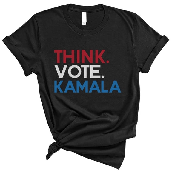 Think Vote Kamala Shirt Unisex Large Black