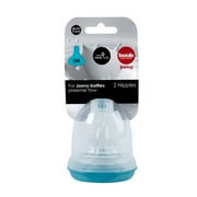 Joovy Boob Nipples with Elongated Shape to Mimic Mom and Available in 5 Flows Including X-Cut Extra Fast Flow for Thicker Foods - Compatible with Joovy Boob Bottle Line (Clear, Stage 0, 2 Count)