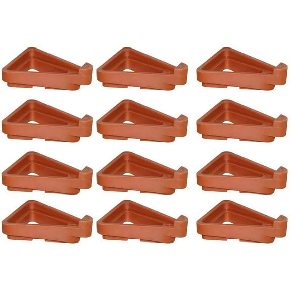 BUZIFU 12pcs Plastic Pot Feet Resin Triangle Flower Planter Toes Risers Flowerpot Bottom Pad Anti-Corrosion Breathable Gasket for Indoors Outdoor Garden