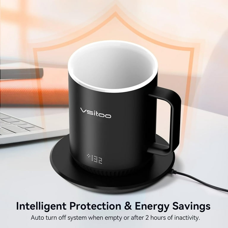 VSITOO S3 Temperature Control Smart Mug 2 with Lid, Self Heating