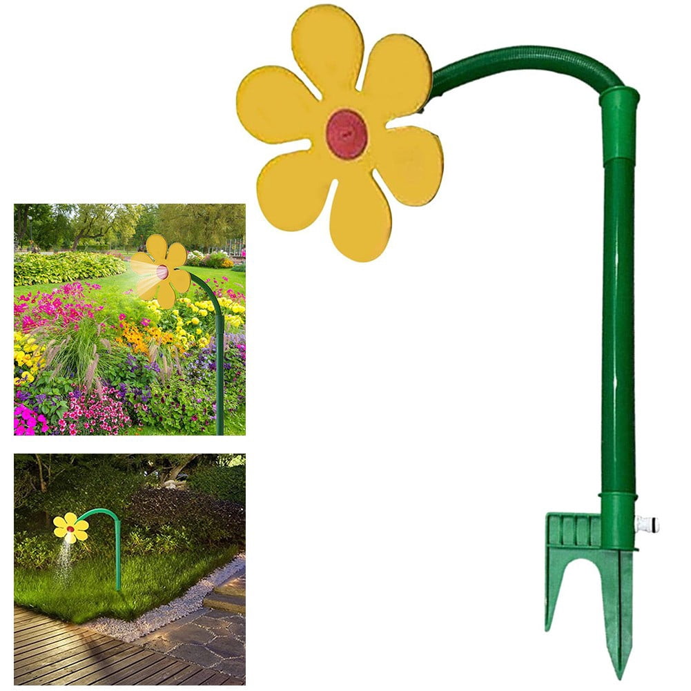 RichLink Dancing Daisy Garden Sprinkler: 720° Rotating Water Feature for Lawn Fun!
