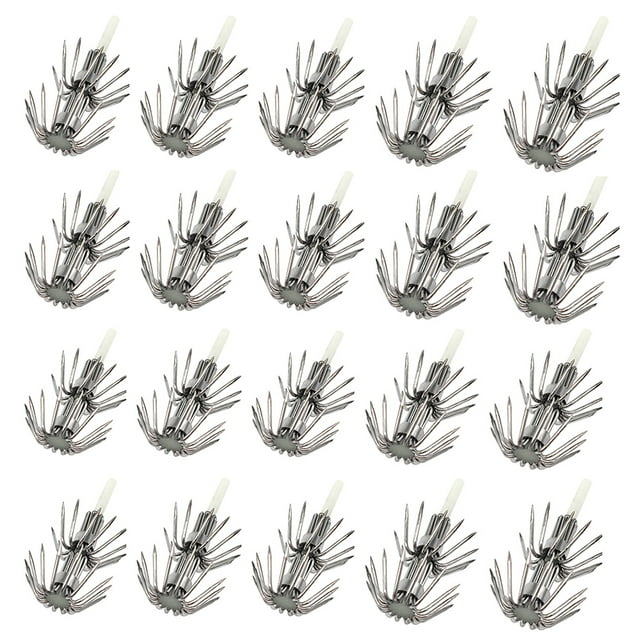 Anzuelos Jig 20PCS # 2.0 - # 4.0 Calamar Luminoso Enganches Ganchos De Madera De Camarón Jig Paragua Tomshoo Anzuelos Jig