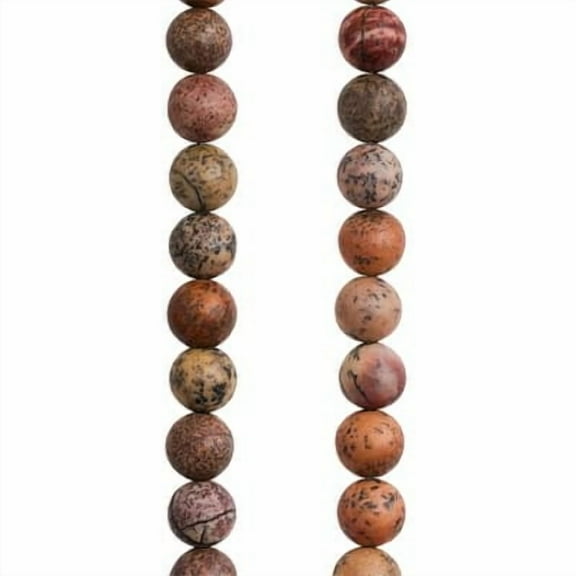 12 Pack: Artistic Jasper Round Beads - 6mm by Bead Landing