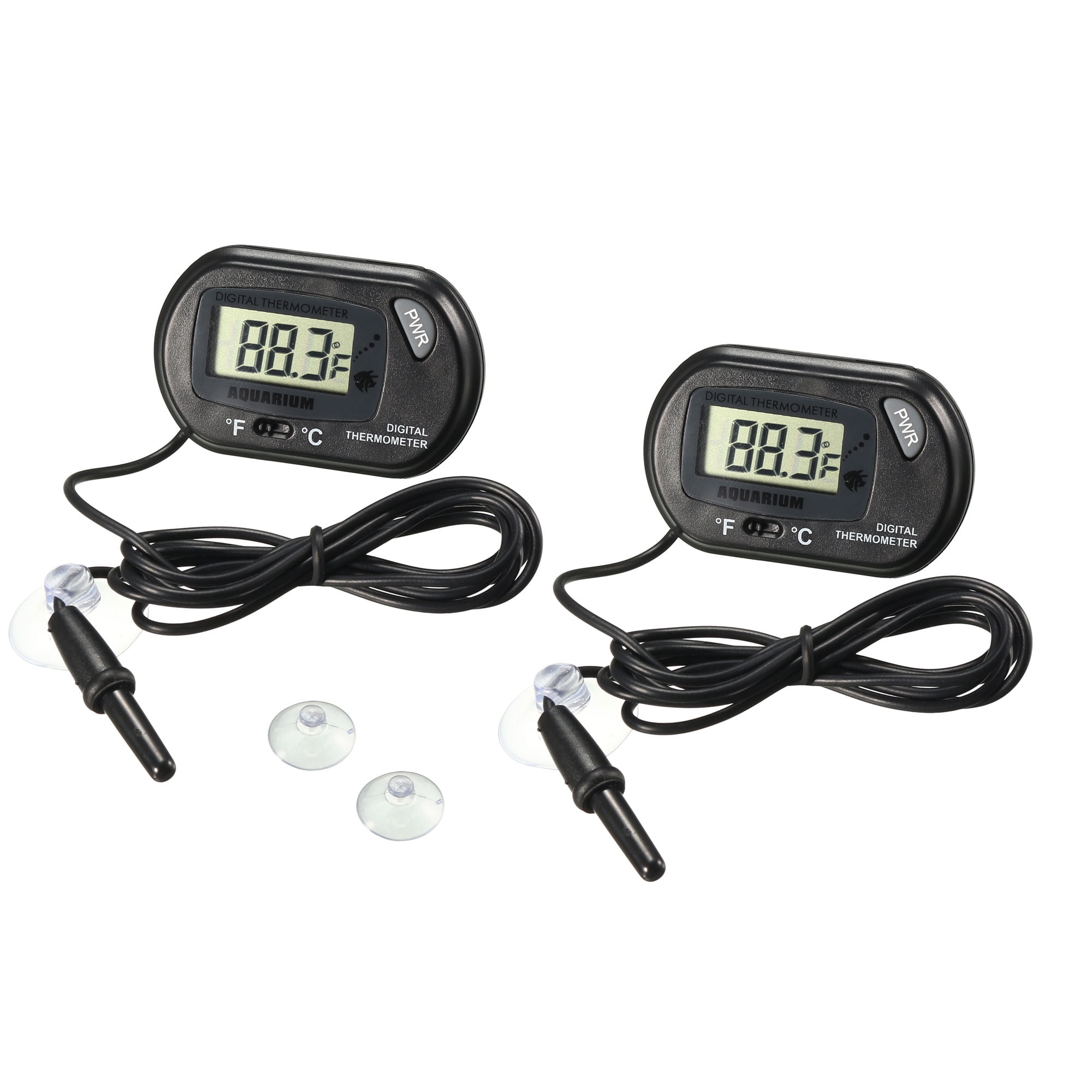 White/Black Aquarium Temperature Gauge LCD Display Digital Thermomer FIish Tank 