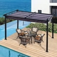 thumbnail image 3 of HLONK 13 x 10ft Outdoor Retractable Pergola Shade (Grey), 3 of 5