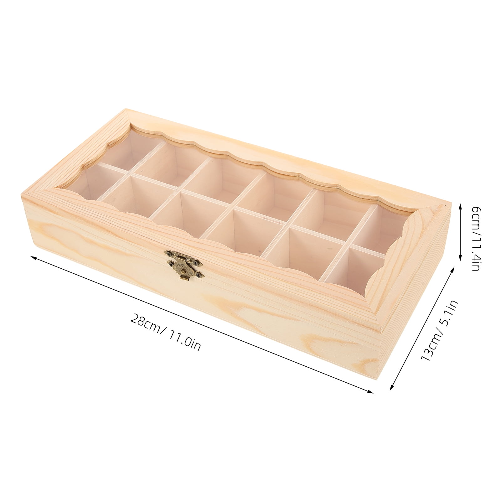 FESTFENDS 1Pack Craft Box in Transparent for Home Decor and Diy Projects