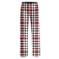 thumbnail image 7 of Diufon Pajama Pants for Women Soft Cotton Wide Leg Loose Long Sleep Plaid Pants Casual Home Bottoms Trousers, 7 of 7
