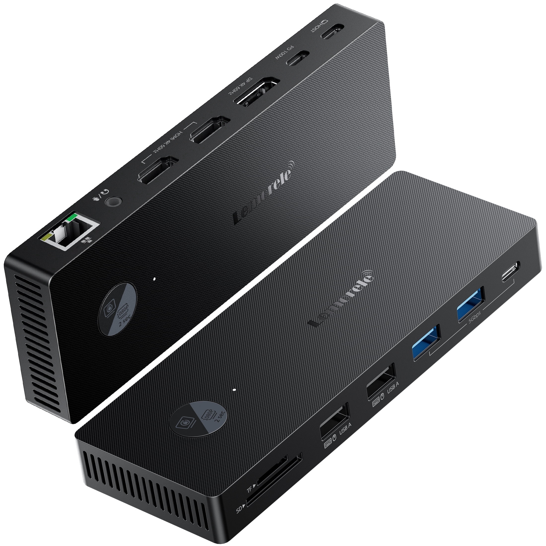Lemorele 13-in-1 USB-C Laptop Docking Station, Triple 4K Monitor, 100W PD Charging, Gigabit Ethernet, 8 USB Ports, DP 1.2,SD/TF Card Reader,Multi-functional USB C Hub Adapter for Windows/macOS