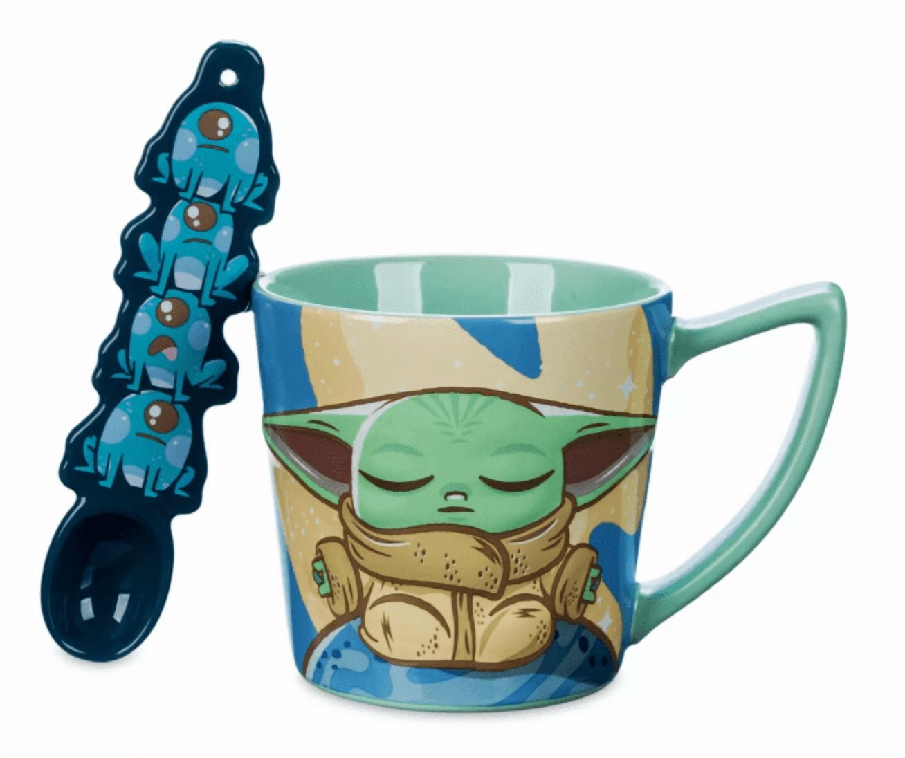 Disney Parks Grogu Mug with Spoon Set Star Wars: The Mandalorian