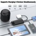 thumbnail image 3 of Cargador portátil Power Bank TXQX de 10000 mAh con cables, color negro, 3 of 7