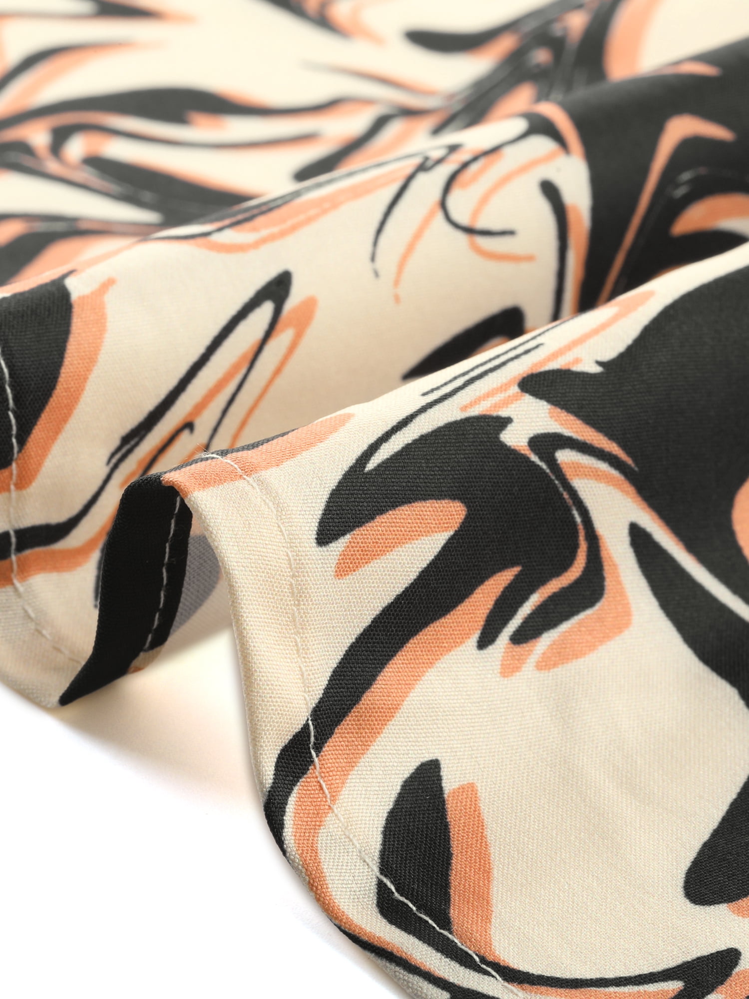 DARING DIVA Women's 3/4 Sleeve Tie Waist Midi Floral Printed Dress S Black Apricot