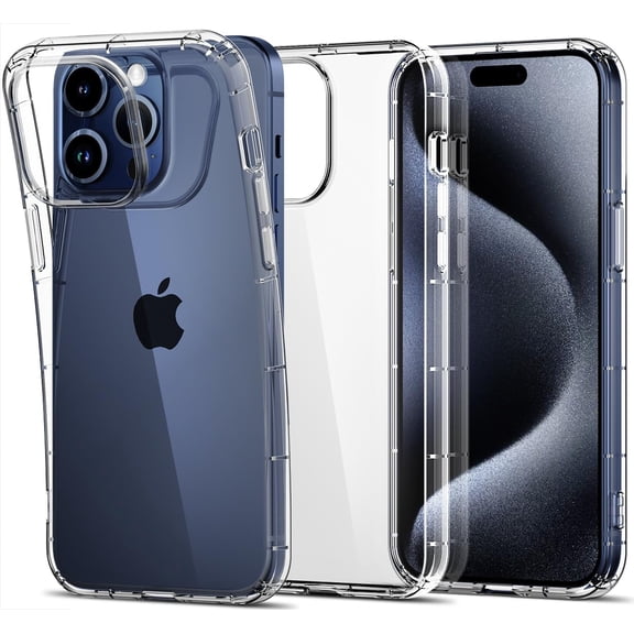 Clear Case for iPhone 15 Pro Ultra [Slim Thin] Flexible Scratch Resistant Transparent TPU Shockproof Gel Rubber Soft Silicone Protective Phone Case Cover for iPhone 15 Pro 6.1'' (Clear)