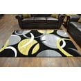 thumbnail image 6 of PREMIUM 3D Hand Carved Modern 8X10 8X11 Rug Contemporary 1062 Yellow Black, 6 of 9