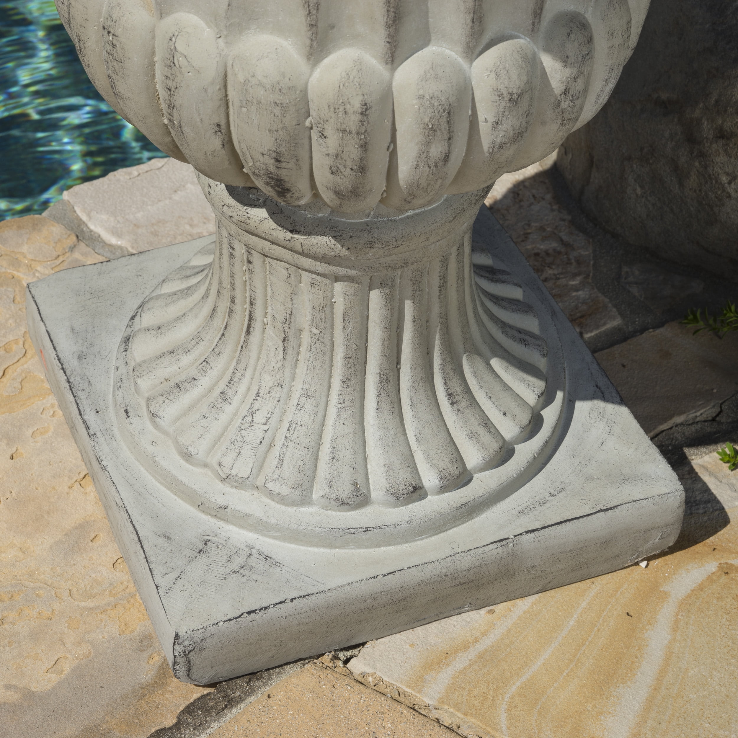 GDF Studio Antique Green Italian 26-inch Urn Planter