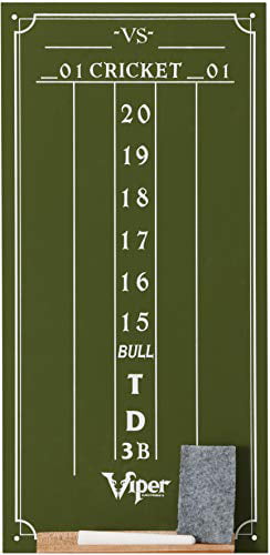 Viper Chalk Scoreboard Cricket and 01 Dart Games Green 15.5" H x 8" W 