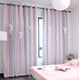thumbnail image 2 of Cortinas Yancorp para dormitorio de niñas, habitación infantil, 160 x 160 cm, rosa y gris, 2 of 6