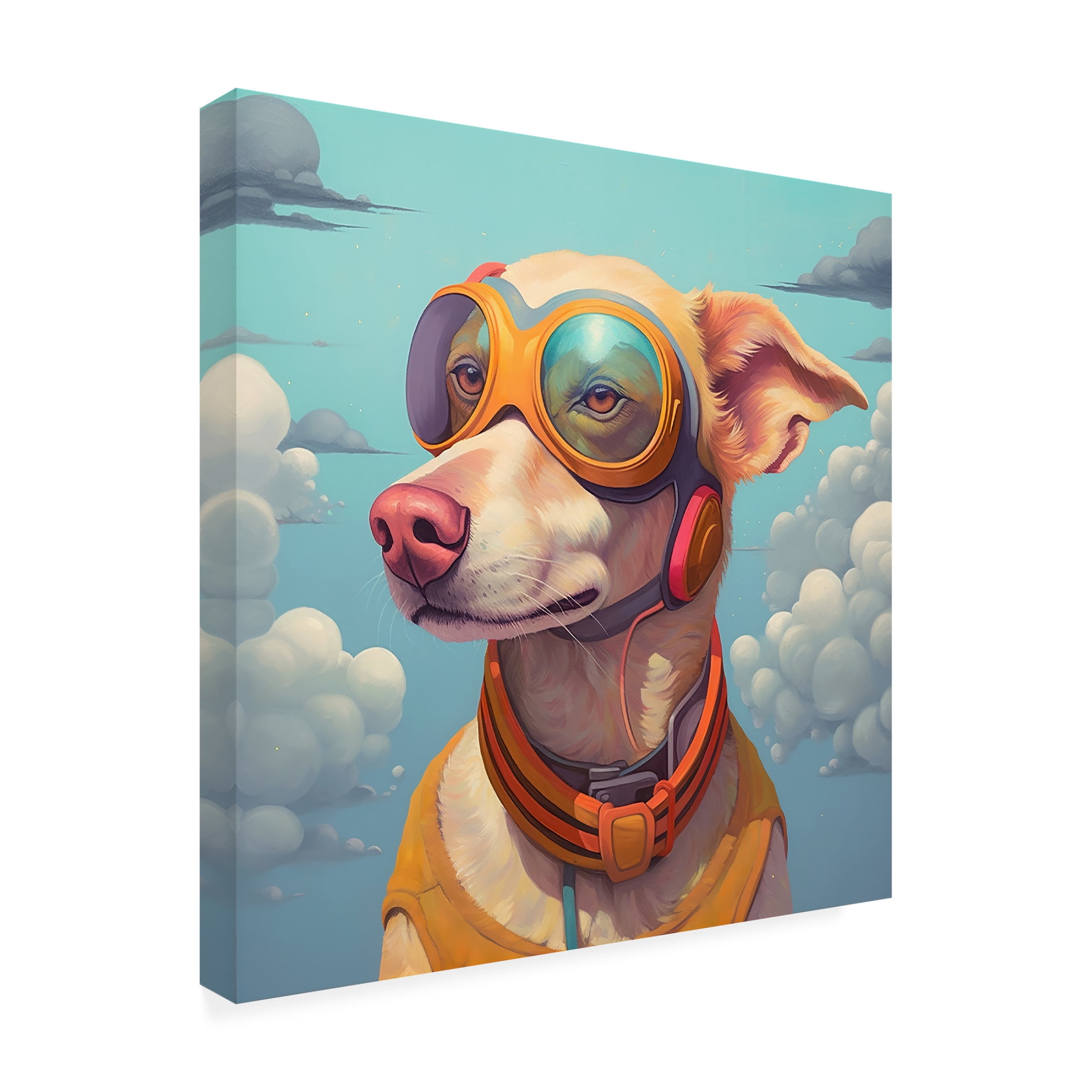 Canvas Wall Art - Ray Heere 'Art Dog 10' Wall Art for Living Room, Bedroom, or Office Décor by Trademark Fine Art - 24 x 24 Inches