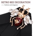 thumbnail image 3 of 1 broche retro de abeja con forma de pajarita para mujer y niña (negro), 3 of 6