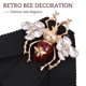 thumbnail image 3 of 1 broche de lazo de abeja retro para mujer y niña (negro), 3 of 6