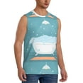 thumbnail image 2 of Balery Bathtub with Soap Bubbles Men's Sleeveless Muscle Shirts Workout Tank Top, Moisture Wicking, Odor Protection-Large, 2 of 8