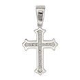 thumbnail image 4 of Auriga Fine Jewelry 925 Sterling Silver Rhodium-plated CZ Cross Pendant for Women (L - 2.52 inch, W - 32 inch), 4 of 6