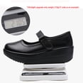 thumbnail image 5 of LUOBANIU Women's Mary Jane Shoes - Platform Wedge Round Toe Ankle Strap Comfortable Business Office Work Shoes Black40, 5 of 7
