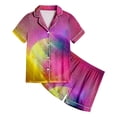 thumbnail image 4 of JUMEYU Summer Pajamas for Girls Pajamas for Toddler Baby Girl Boys Pjs Short Sleeve Shirt Shorts Set Matching Pjs Infant Set 2T 3T (Pink,2-3 Years), 4 of 4