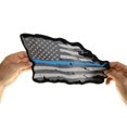thumbnail image 3 of Thin Blue Line Flag Patch, Large Back Patches for Jackets and Vests, 3 of 5