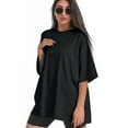 thumbnail image 2 of Plus Size Shirt for Women Black Tops for Women Oversized Short Sleeves Shirt for Women T Shirt Crewneck Shirt for Women L, 2 of 3