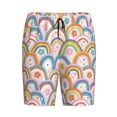 thumbnail image 4 of Wukai Rainbow Flowers Men’s Short Pajama Pants With Pockets Soft Sleep Pj Shorts for Men-, 4 of 6