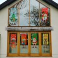 thumbnail image 4 of Merry Christmas Santa Elk Snowman Print Hanging Legs Banner Flag  Door Decor, 4 of 9