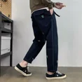 thumbnail image 2 of Pantalones cortos lisos para hombre, pantalones deportivos de otoño e invierno, pantalones deportivos de algodón para hombre, ropa popular coreana holgada Y2k, 2 of 4