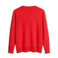 thumbnail image 6 of Atogsazn Women's Knitted Cardigan Sweaters Button Loose V Neck Long Sleeve Sweater Fall Fashion Tops Clothing B-Red XXXL, 6 of 9