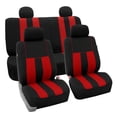 thumbnail image 1 of FH Group Universal Fit Cloth Striking Striped Car Seat Covers for Auto, SUV, VAN Airbag Compatible, Easy to Install, UV-Resistant & Durable - Full Set, 1 of 10